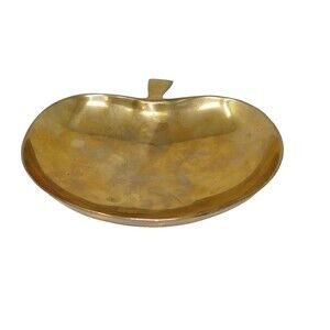 Solid Brass Apple Trinket Candy Dish